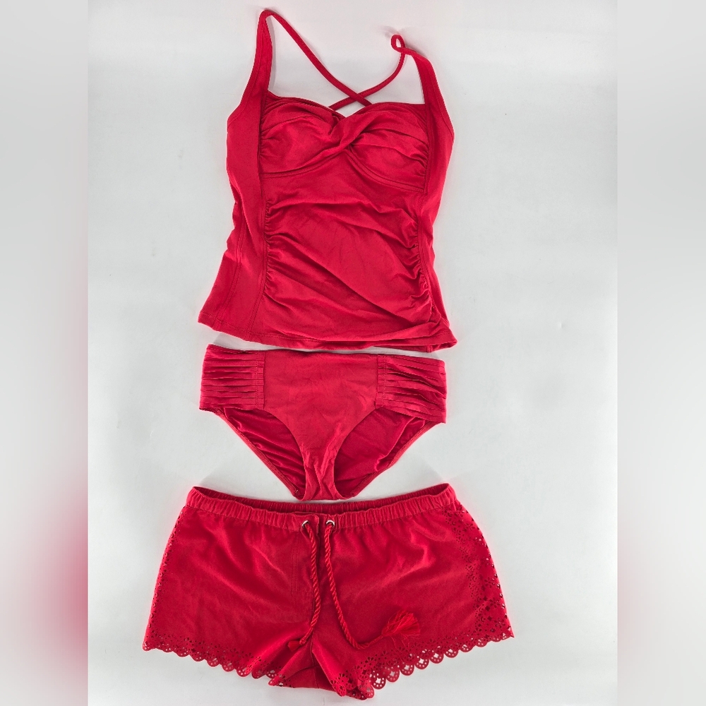 Seafolly Bright Red 3-Piece Swimwear Set